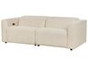 2 Seater Corduroy Electric Recliner Sofa with USB Port Beige ULVEN_911600
