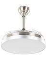 Ventilatore da soffitto con luce argento / trasparente IBAR_781346