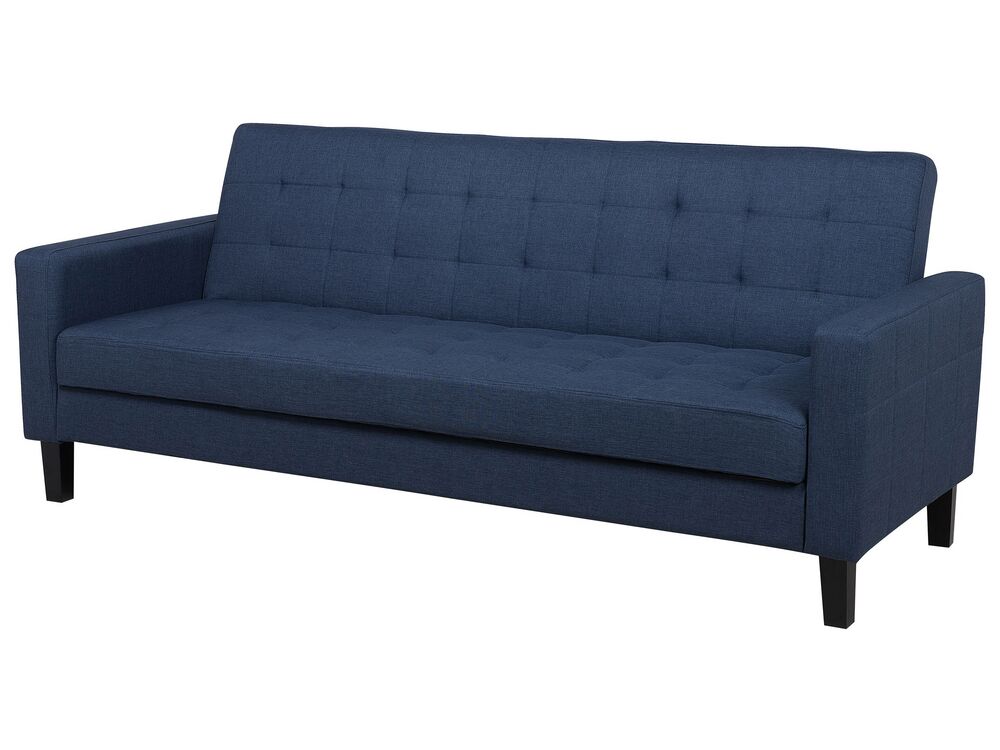 Fabric Sofa Bed Dark Blue VEHKOO Beliani.it