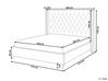 Zamatová posteľ 160 x 200 cm krémová biela LUBBON_882167