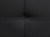 Sofá-cama de 3 lugares em pele sintética preta 189 cm DERBY_700275