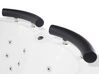 Bañera de hidromasaje esquinera LED de acrílico blanco/negro/plateado izquierda 160 x 113 cm PARADISO_680887