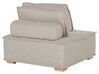 Conjunto de sofás 4 plazas de poliéster beige claro/madera clara TIBRO_825928