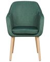 Spisebordsstol med armlæn grøn velour YORKVILLE II_899214