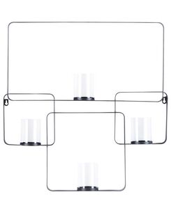Kynttilänjalka metalli 4 kuppia musta 65 cm PALAWAN