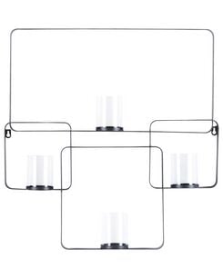 Kynttilänjalka metalli 4 kuppia musta 65 cm PALAWAN Kynttilänjalka metalli 4 kuppia musta 65 cm PALAWAN