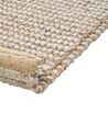 Teppich Wolle beige 80 x 150 cm Kurzflor BANOO_845605
