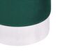 Puf de terciopelo verde esmeralda/plateado 36 x 44 cm BRIGITTE_857760