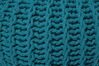 Cotton Knitted Pouffe 50 x 35 cm Teal Blue CONRAD II_837749