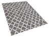 Teppich Kuhfell grau / beige 140 x 200 cm Patchwork Kurzflor ROLUNAY_780557