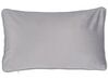 Set of 2 Pleated Cushions 30 x 50 cm Grey KOMANA_801490