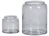 Set of 2 Glass Decorative Vases 20/11 cm Grey RASAM_823700