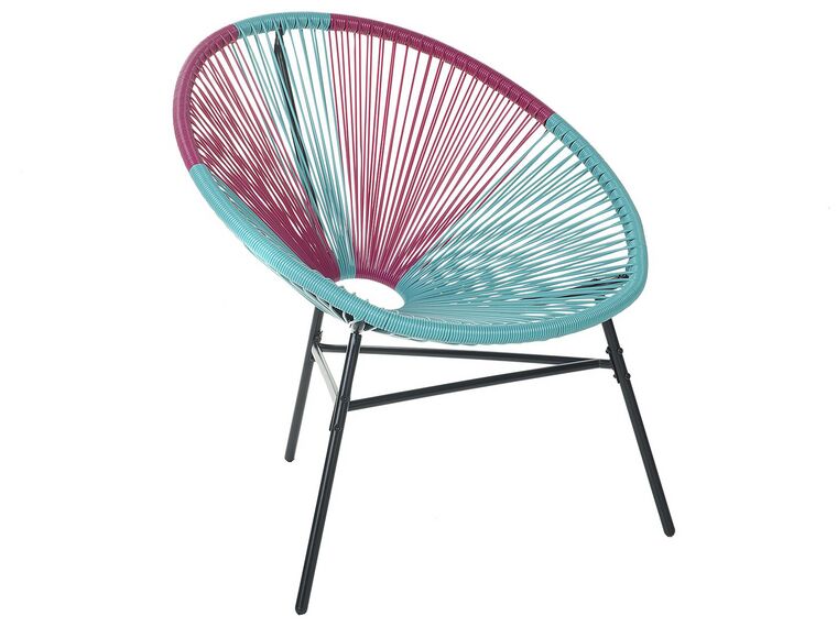 Krzesło z technorattanu różowo-niebieskie ACAPULCO_718119