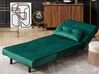 Sofá-cama de 1 lugar em veludo verde escuro VESTFOLD_808610