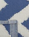 Outdoor Teppich marineblau 120 x 180 cm ZickZack-Muster Kurzflor SIRSA_766554