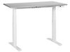 Elektriskt justerbart skrivbord 120 x 72 cm grå och vit DESTINES_899303