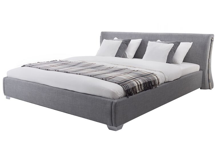 Fabric EU Super King Size Bed Grey PARIS_103558