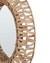 Okrągłe lustro ścienne w plecionej ramie ⌀ 58 cm naturalne SABAOI_904459