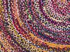 Round Cotton Area Rug ⌀ 140 cm Multicolour TOKAT_85201