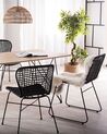 Set of 2 Rattan Dining Chairs Black ELFROS_759976