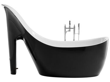 Fritstående badekar sort/hvid 180 x 80 cm COCO