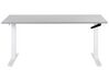 Justerbart skrivebord 160 x 72 cm grå og hvid DESTINES_898809