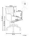 Krzesło biurowe regulowane welurowe beżowoszare SANILAC_855168
