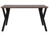 Jedálenský stôl 140 x 80 cm tmavé drevo/čierna BRAVO_750542