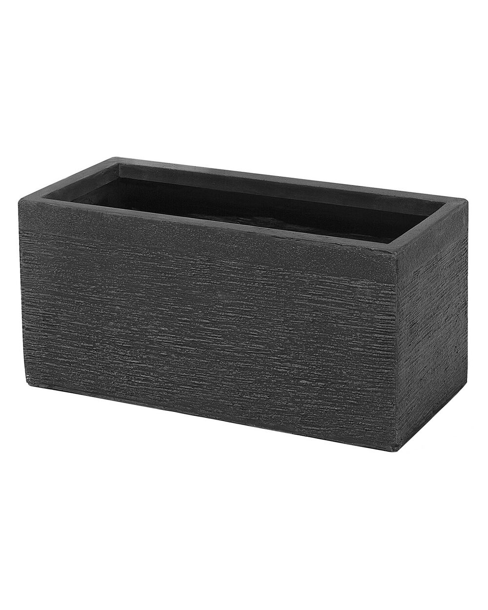 Blumentopf schwarz rechteckig 50 x 23 x 24 cm MYRA Beliani.ch