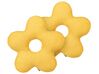 Dekokissen Blumenform Teddy-Optik gelb 40 x 40 cm 2er Set CAMPONULA_889165