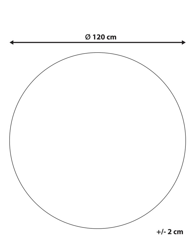 Round Area Rug Braided ø 120 cm Blue and Beige MASLAK Beliani.co.uk