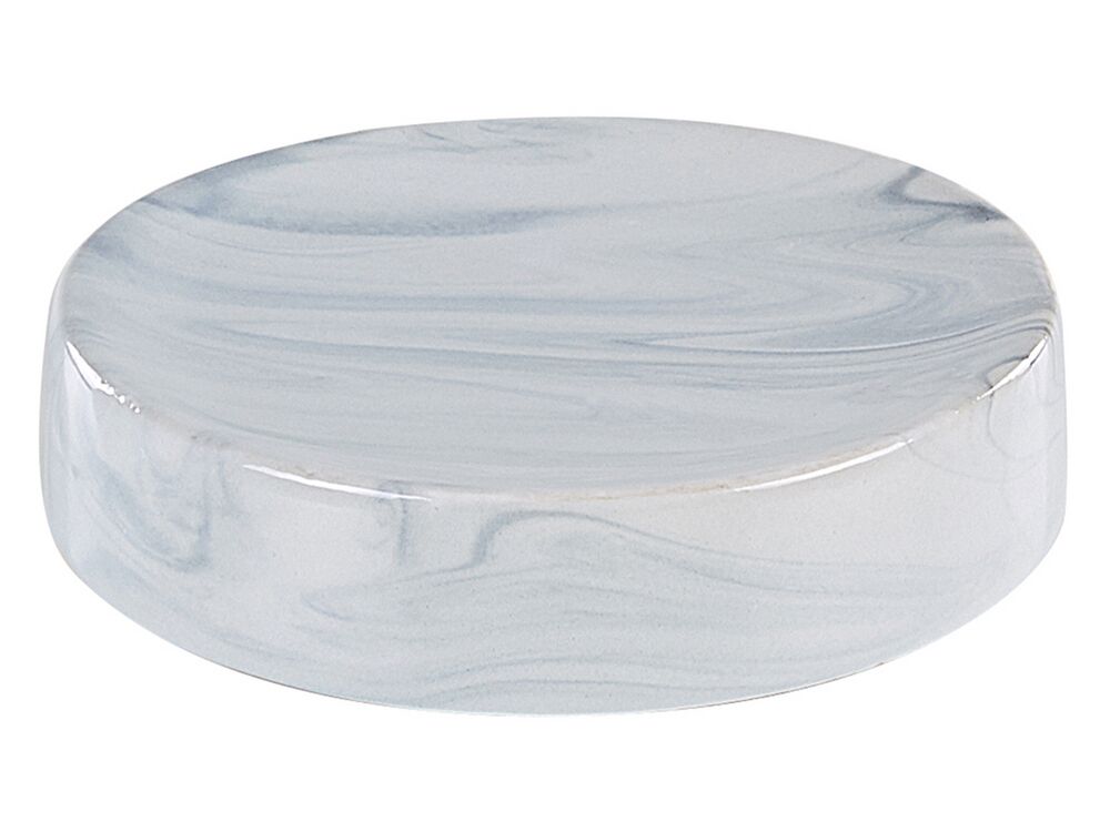 Badezimmer Set 4-teilig Keramik Marmoroptik / gold HUNCAL | Beliani.de