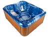 Bañera de hidromasaje LED de acrílico azul/madera clara 215 x 180 cm ARCELIA_824988