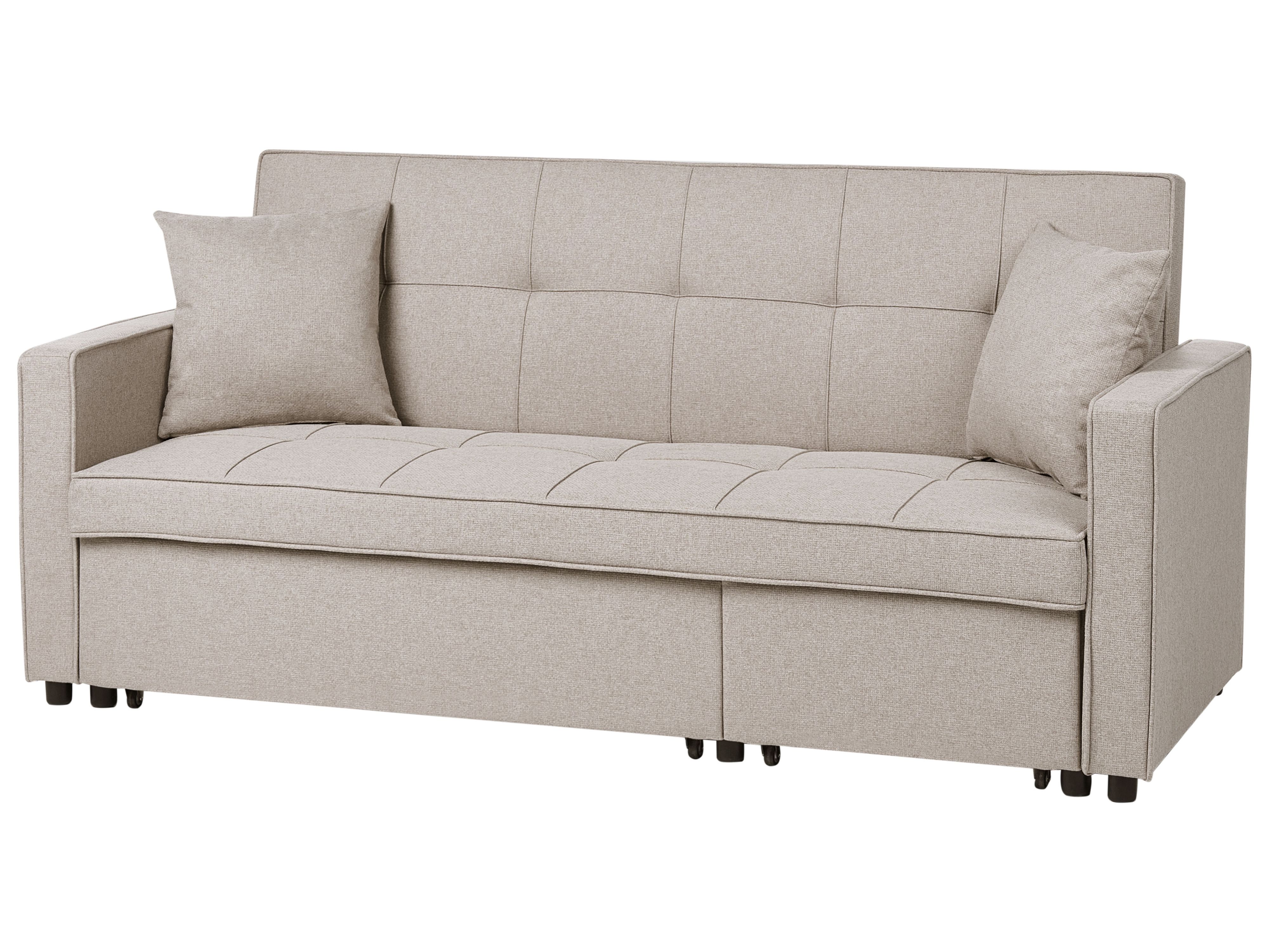 Sofa rozkładana beżowa GLOMMA