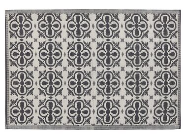 Outdoor Teppich schwarz / weiß 120 x 180 cm geometrisches Muster NELLUR