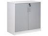 Petite armoire à 2 portes gris et blanc 80 cm ZEHNA_885445