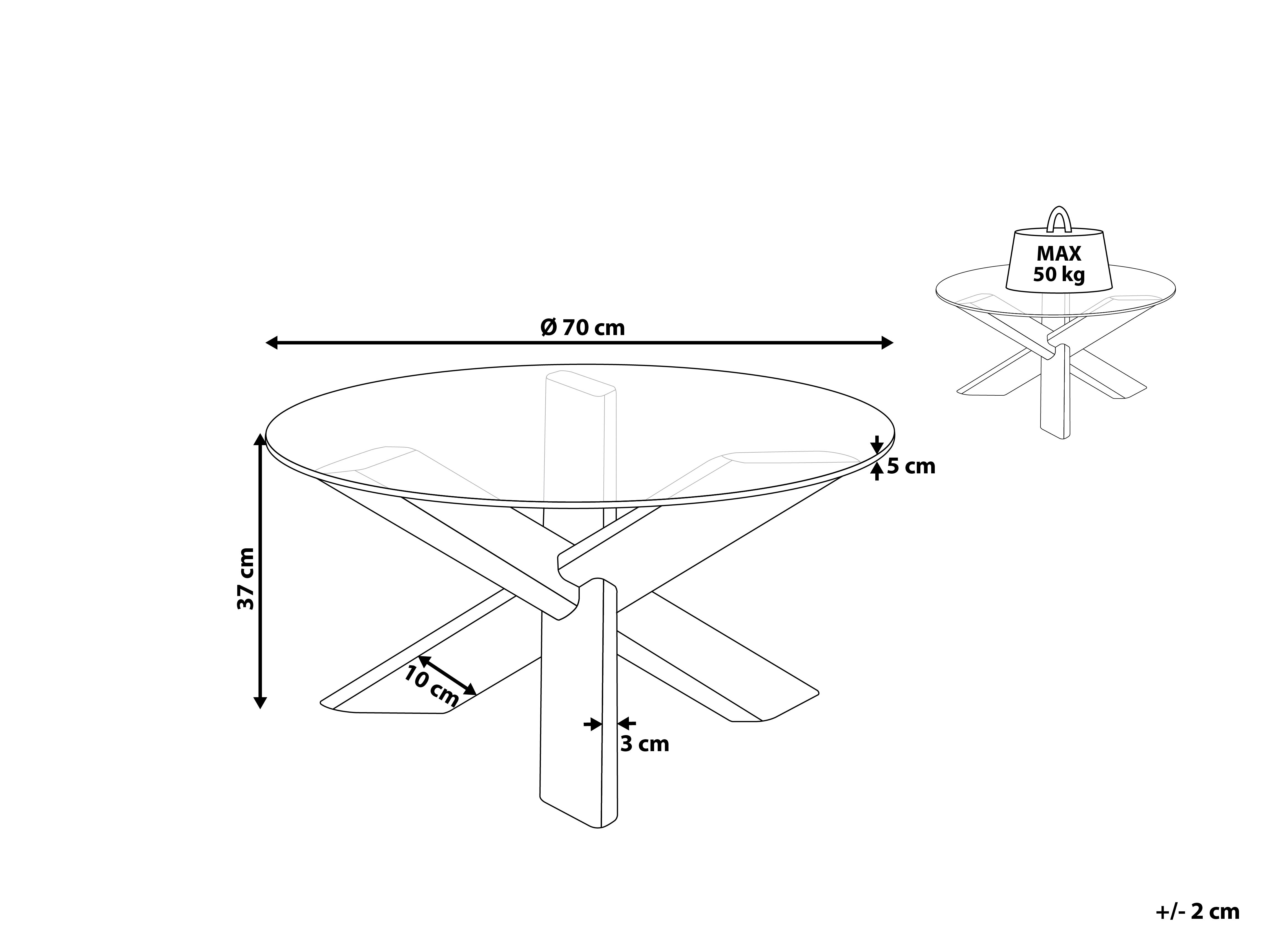 Glass Top Coffee Table Light Wood VALLEY Beliani.co.uk