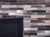 Kožený koberec 140 x 200 cm sivá/hnedá AHILLI_721099