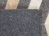 Teppich Kuhfell grau / beige 160 x 230 cm Patchwork Kurzflor BAGGOZE_780488