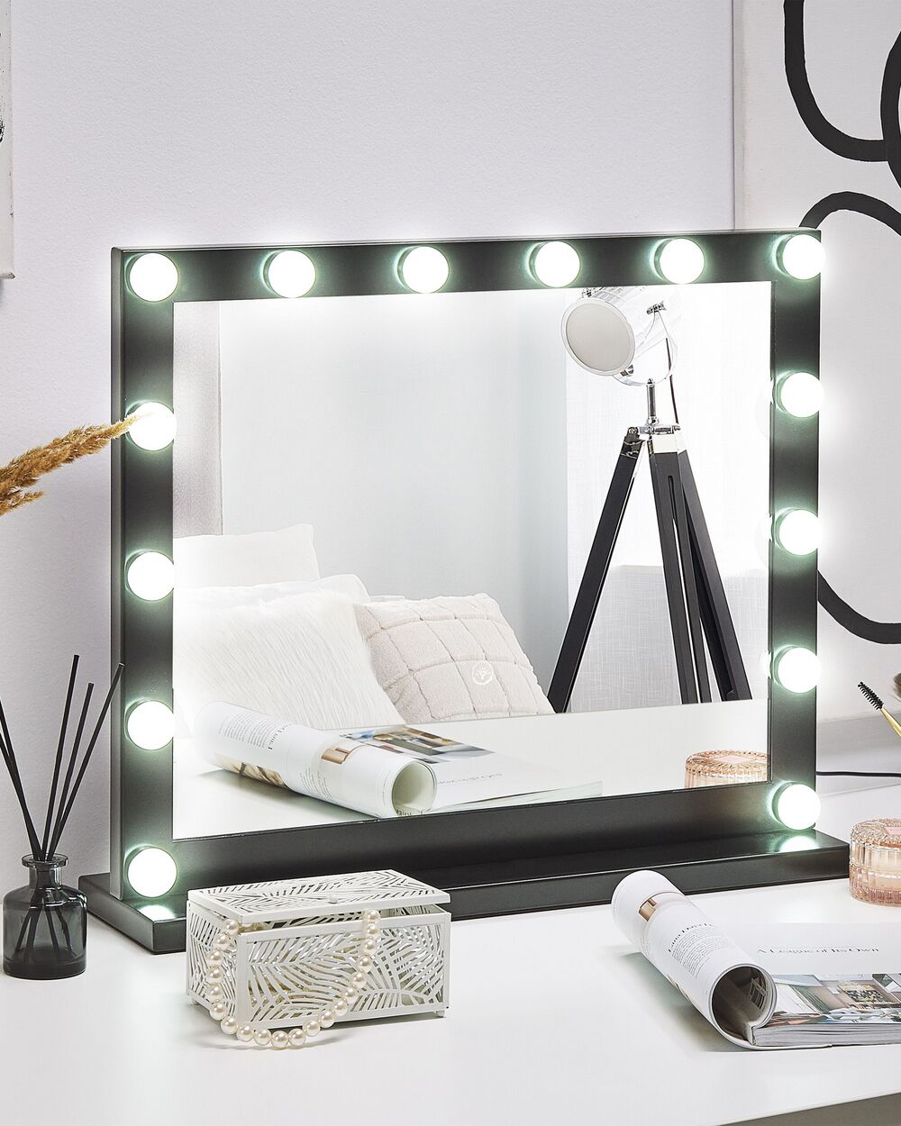 Oneinmil Modern Vanity Table with Mirror, with Adjustable 3 Color LED Light  & Charging Station, 3 Drawers & 2 Cabnits Makeup Vanities Dressing Table  with Stool, for Bedroom, White - Walmart.com