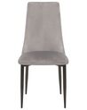 Conjunto de 2 sillas de comedor de terciopelo gris oscuro/negro CLAYTON_710954