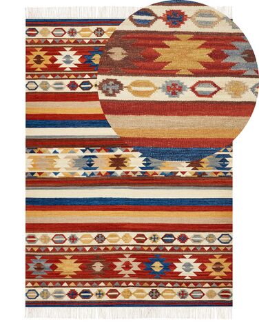 Vlnený kelímový koberec 200 x 300 cm viacfarebný JRARAT