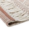Teppich Wolle beige / braun 160 x 230 cm geometrisches Muster KESTEL_855604
