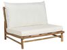 2 Seater Bamboo Lounge Set Light Wood and White TODI _872754