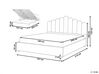 Polsterbett Samtstoff cremeweiß mit Bettkasten hochklappbar 160 x 200 cm VINCENNES_837377