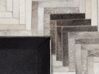 Kožený koberec 160 x 230 cm šedo-béžový ARSUZ_751737