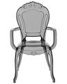 Set of 2 Accent Chairs Acrylic Transparent Black VERMONT II_751341