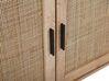 Sideboard heller Holzfarbton 3 Rattan-Türen PASCO_804054