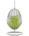 PE Rattan Hanging Chair with Stand Taupe Beige ARPINO_724618