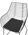 Metallstuhl schwarz mit Kunstleder-Sitz 2er Set ANNAPOLIS_907703